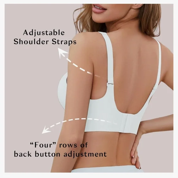 MOEOZLLO Comfort Soft Bra Seamless White Bra - Picture 2 of 5